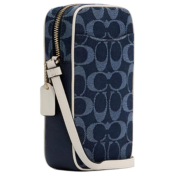Coach N/S Canvas Crossbody Bags Small Women's Monogram Denim Blue C2943-IMDEI