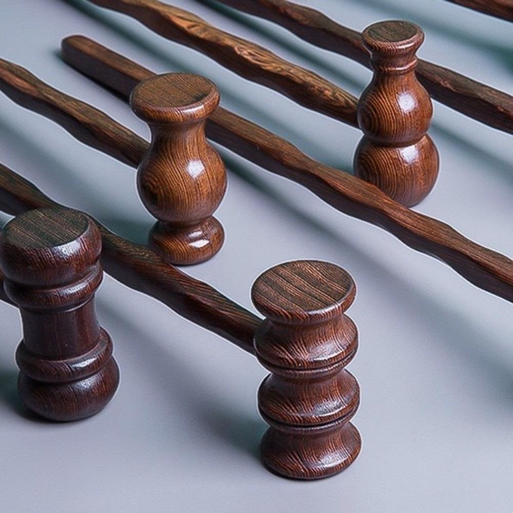 Muscle Relief Back Massage Hammer Acupressure Roller Ball Hammer Wooden Massage Hammer  Neck