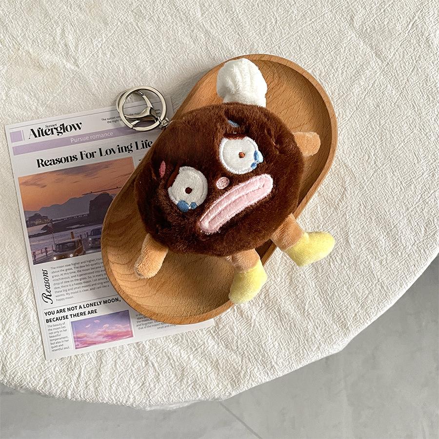 Plush Cookie Funloving Doll Keychain Quirky Soft Toy For Distinctive Bag Accessory