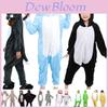 Entzückender Tier-Pyjama Kigurumi Kinder Cosplay Einteiler mit weichem Flanellmaterial