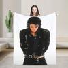 Michaels Jacksons Bad 1988 Pop Music Blanket Flannel  Winter  Lightweight Throw Blankets for Sofa Travel Plush Thin Quilt