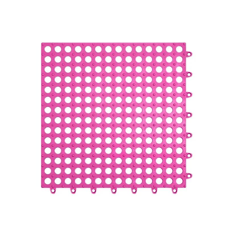 Gummi-Bodenfliesen, weiches PVC, rutschfeste Duschmatte zum Spleißen von Fliesen, Außenkissenmatte für Badezimmer, Deck, Abfluss, Pool, Terrasse, Balkon
