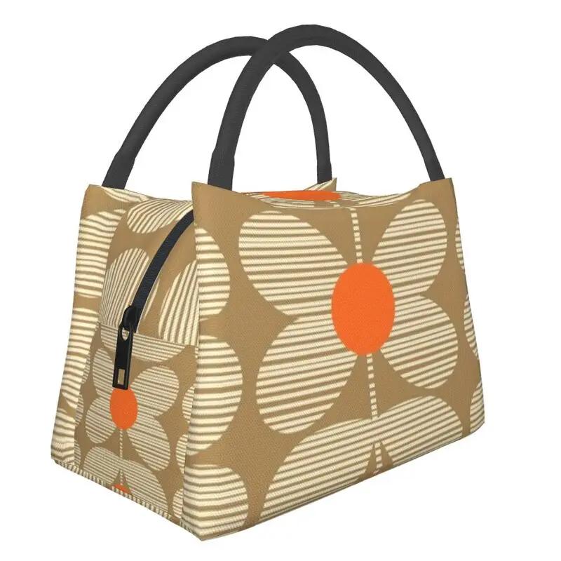 Orla Kiely Cat Insulated Lunch Tote Bag for Women Scandinavian Portable Cooler Thermal Food Lunch Box Office