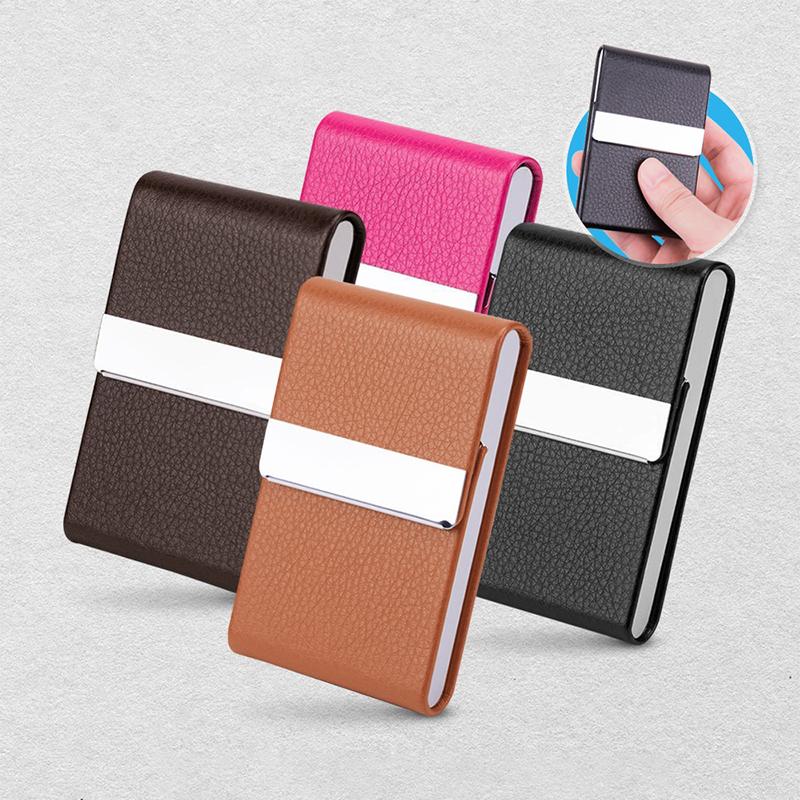 Portable Pu Leather Business Card Holder Available In Multiple Colors Suitable For Both Men And Women