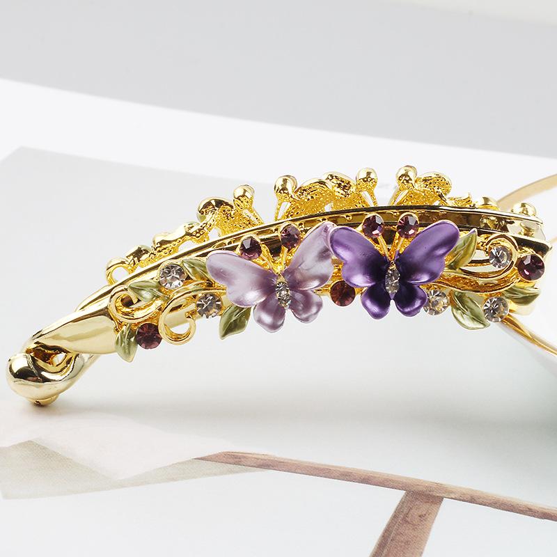 Stall Small Commodity Hairpin Women'S Color Hair Accessories Hairpin Hair Root Alloy Headgear Premium Butterfly Banana Clip