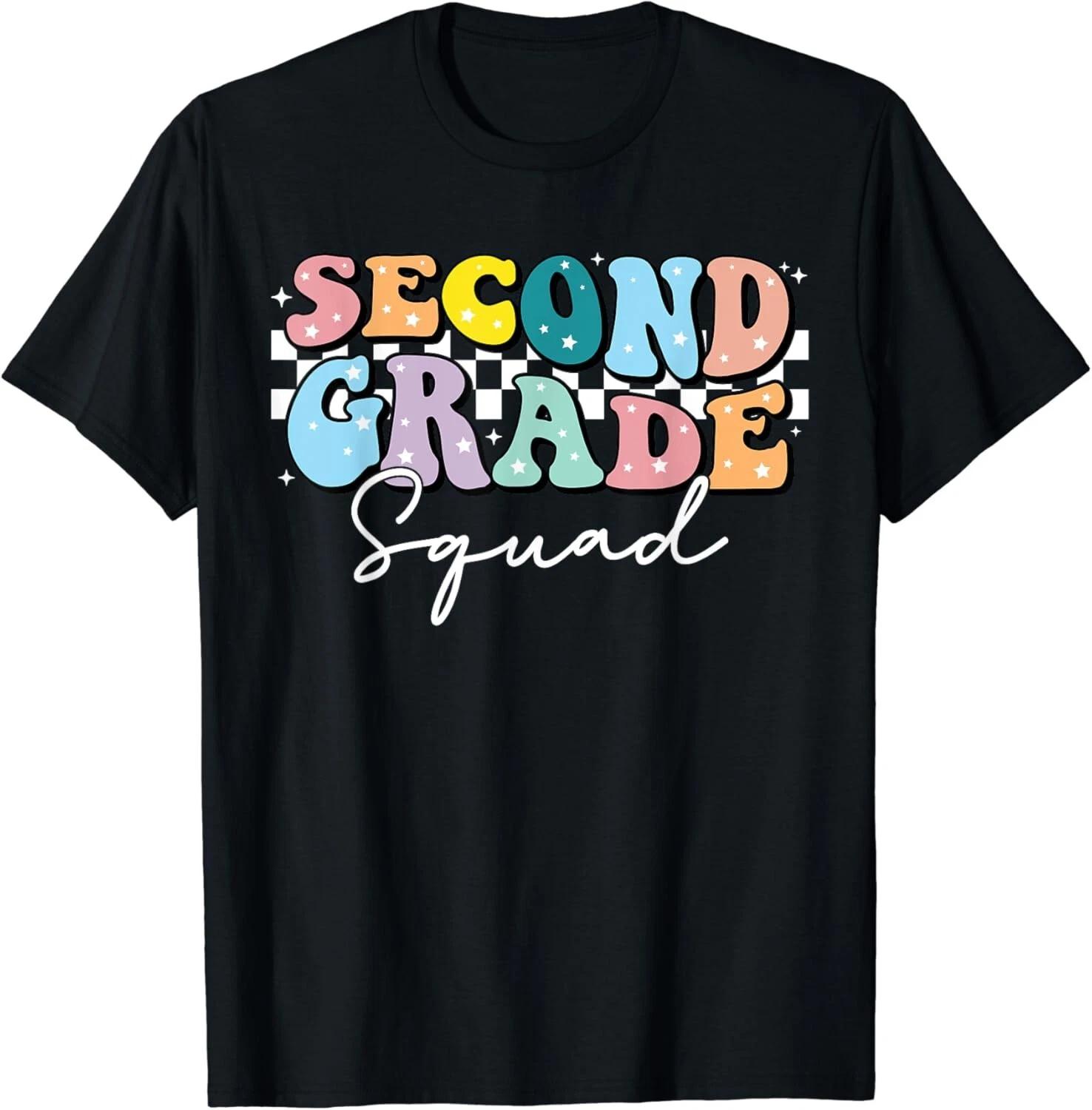 Second Grade Squad 2nd Grade Team Retro 1st Day Of School Gift Unisex T-Shirt 3XL