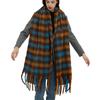 Foreign trade winter thickened imitation mohair small plaid scarf European and American new thick tassel plaid scarf shawl manufacturer