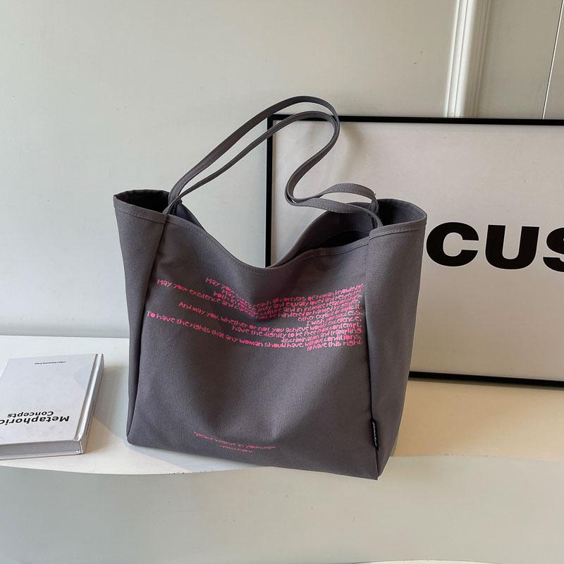 תיק קנבס קיבולת גדולה תיק מכתבים לנשים תיק כתף טוטה