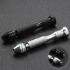 Adjustable Manual Hand Drill Chuck Mini Micro Aluminum Alloy Rotary Pin Vise Screwdriver Hand Drill Steel Twist Drill Bit Tools
