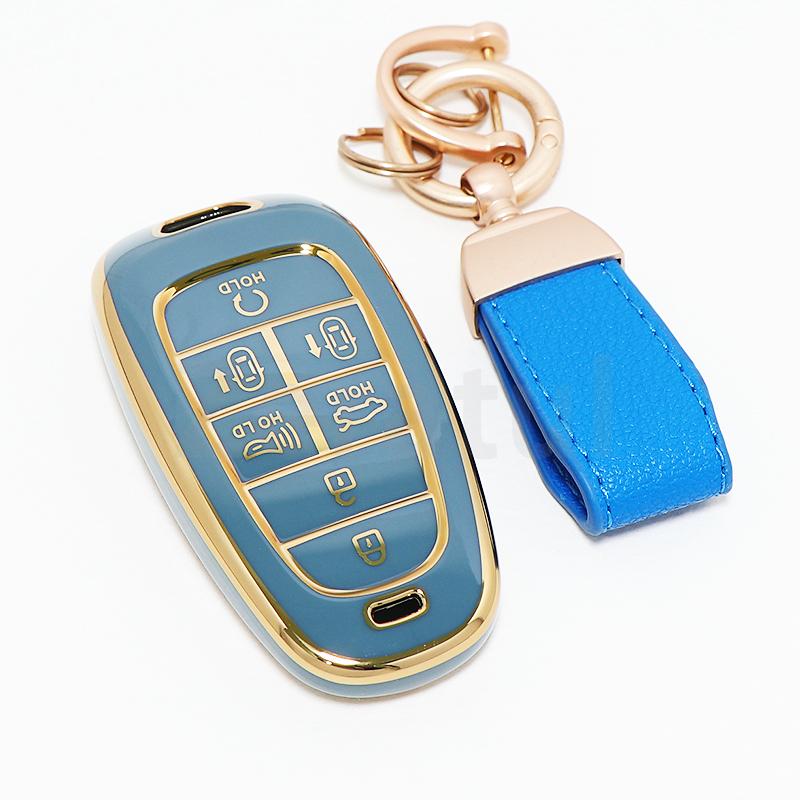 7 Buttons Tpu Remote Fob Cover Holder Shell For Hyundai Santa Fe Tucson  Atos Prime Solaris Nexus Nx4  Car Key Case