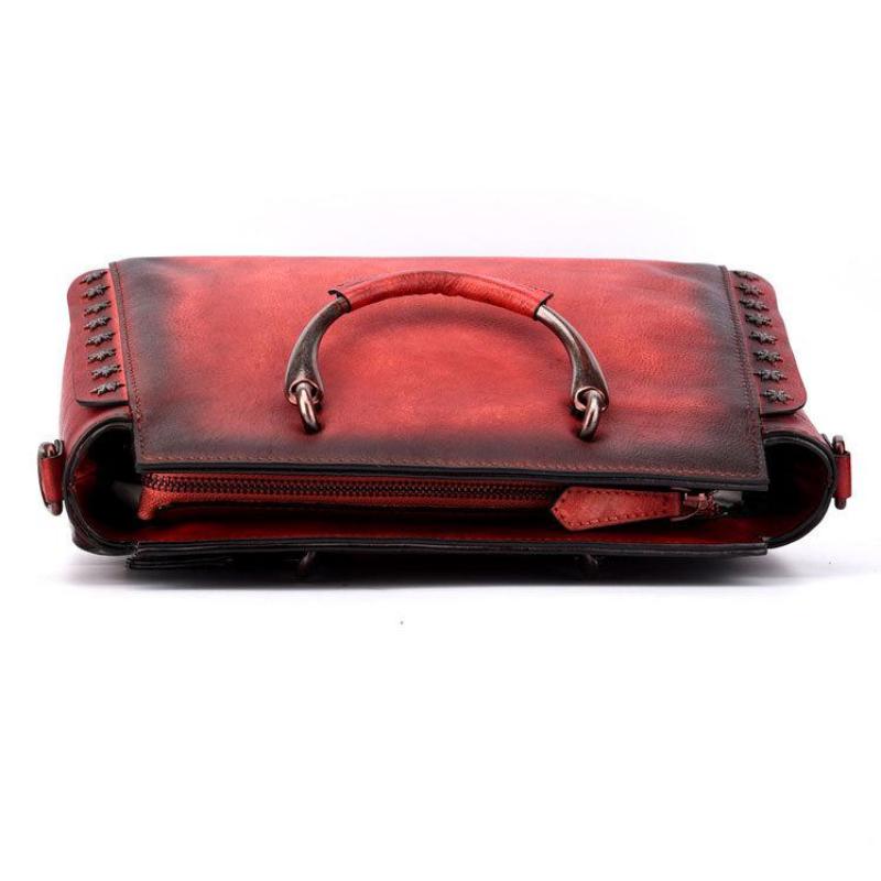 Женская сумка Johnature из натуральной кожи в стиле ретро — фото 7