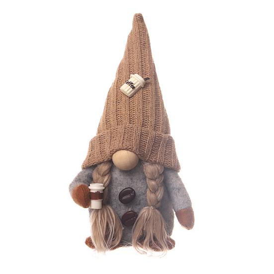 

Очаровательная безликая кукла, украшение в виде гнома, идеальное украшение для фестиваля кофе, подарок, универсальный, прочный на долгие годы использования коричневый