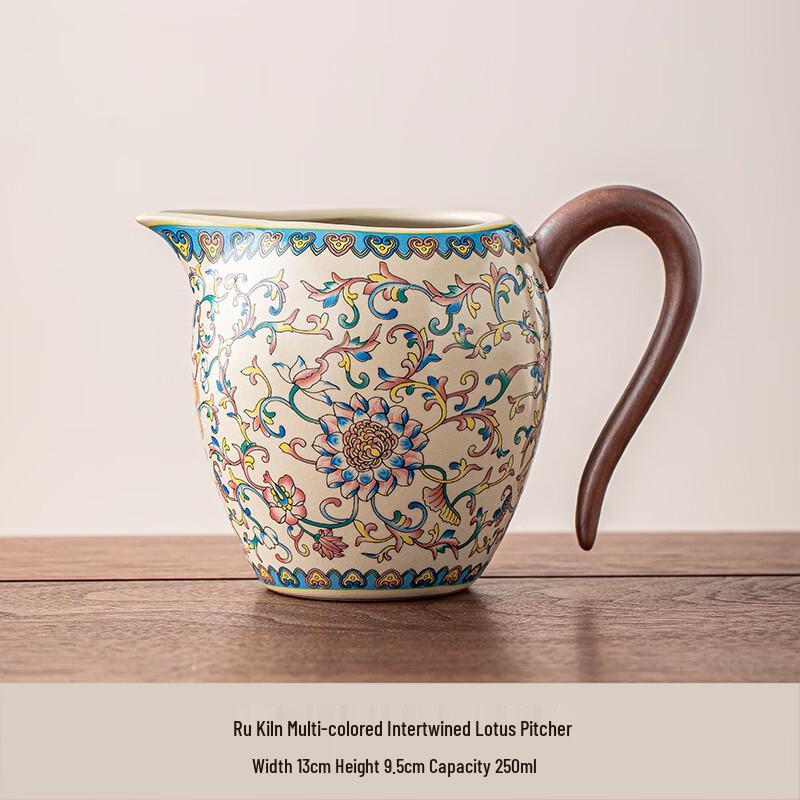 Cha Xun Ru Kiln Colorful Lotus Fairness Cup