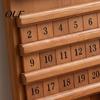 Manual Date Slider Wooden Vintage Goose Couple Perpetual Calendar, Reusable Month Blocks Farmhouse Wall Hanging Decor for Home Office Decorative