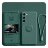 Silikonowy Pierścień Paska Etui na Telefon dla Samsung Galaxy S21 FE S25 S24 Ultra S23 S22 Plus A53 A14 A54 A34 A13 A32 A24 Pokrowiec Magnetyczny