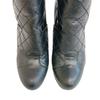 Chanel Botas de cano alto G25325 COCO Marca Bicolore botas de couro couro preto Usado