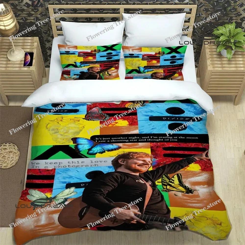 Singer Ed Sheeran Printed Bedding Sets Exquisite Supplies Set Duvet Cover Bed Comforter Set Bedding Set Luxury Birthday Gift