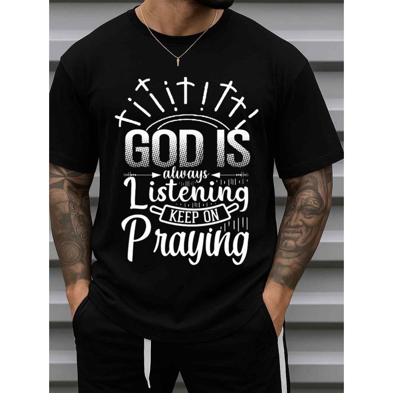 

European sizes Men s Always Praying Prayer Hands T-Shirt - Comfort Colors Religious Tee with Praying Hands Print, Casual Loose Fit Apparel for Church 4XL чорний
