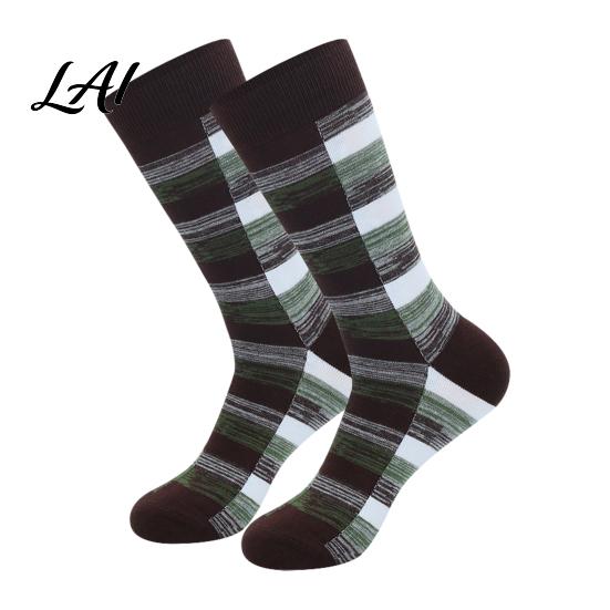 Moisture Management Work Socks Men's Retro Plaid Crew Socks Thickened Combed Cotton Thermal Pattern Breathable Anti-Odor Athletic Casual for Outdoor