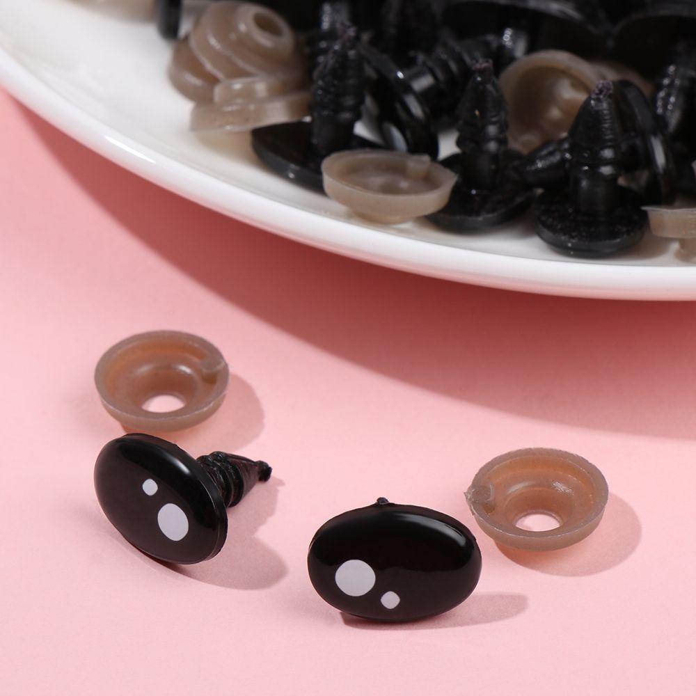 20pcs Plastic Children DIY Puppet Crafts Oval Safety Eyes Accessories For White Bear Oval Safety Eyes