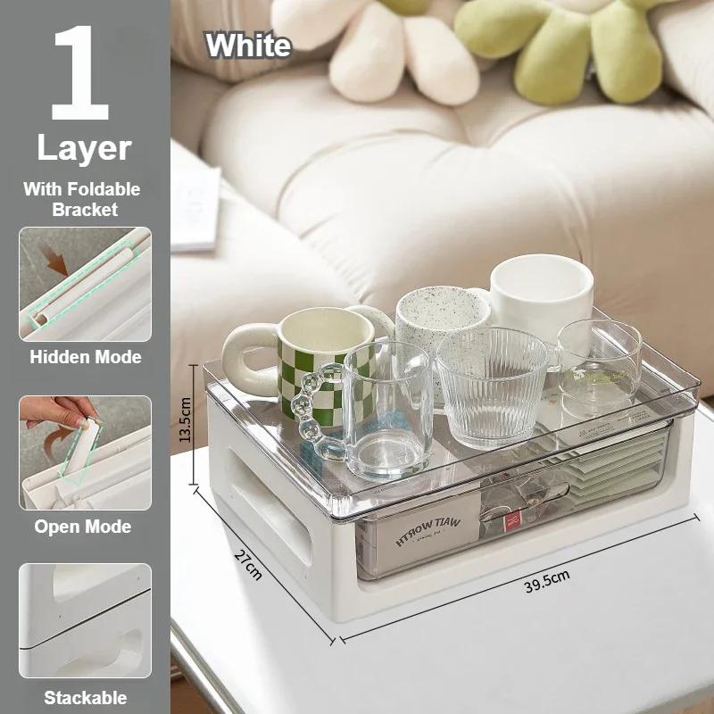 

Органайзер для кофейной станции Многослойный Складной Настольный Прозрачный Пыленепроницаемый Органайзер для чашек и чайных пакетиков Хранение Шкаф для хранения кружек