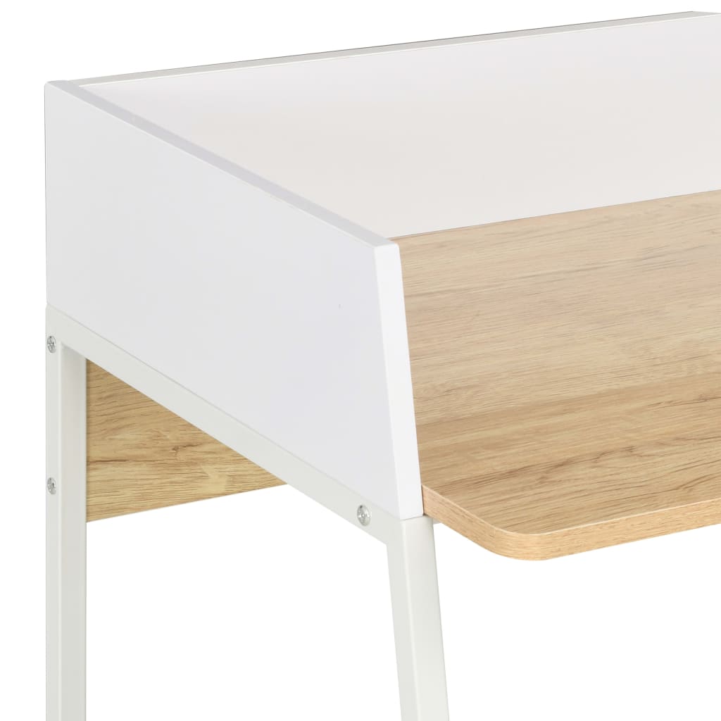 Desk in White and Oak 90 x 60 x 88 cm