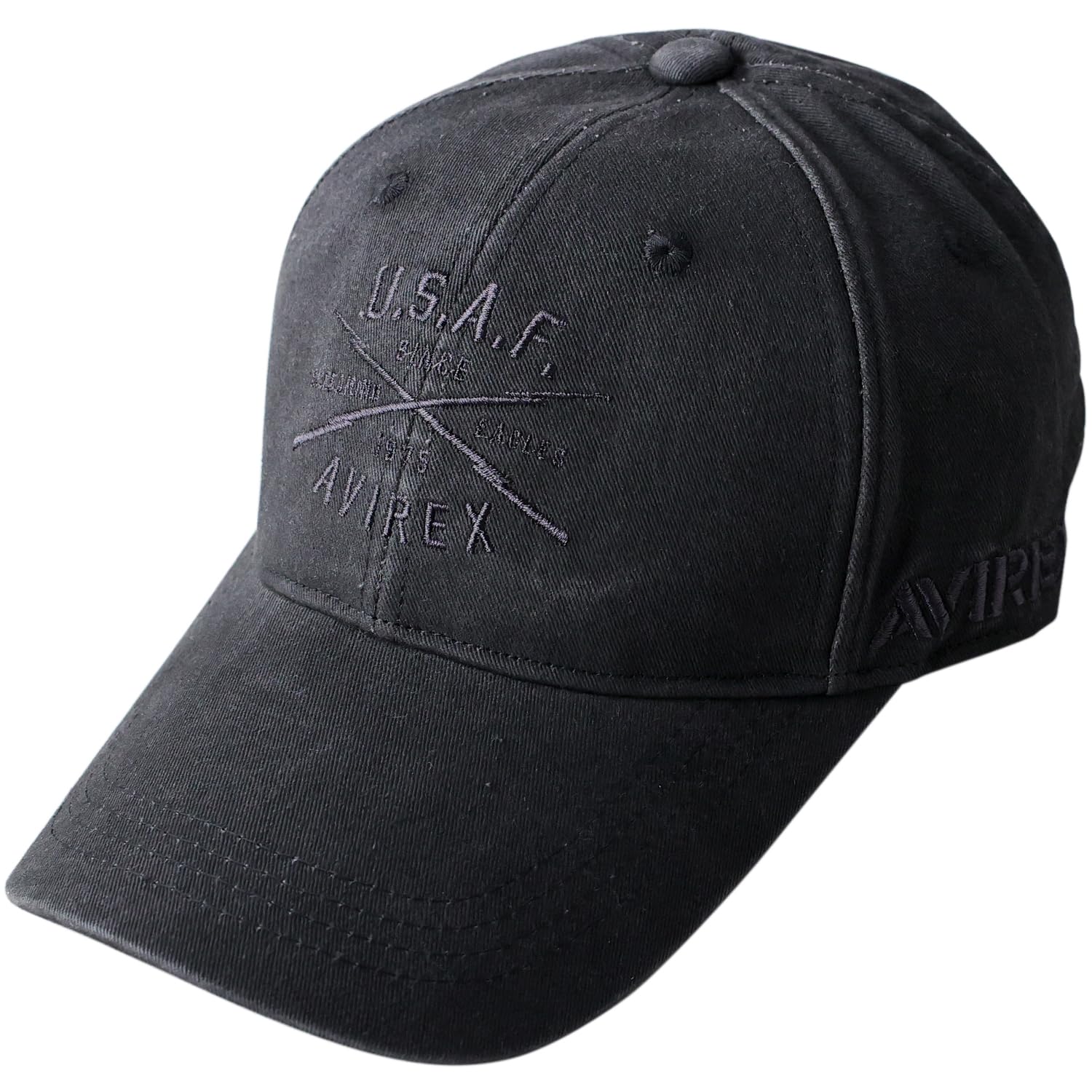 

Бейсболка AVIREX Military Pigment цвета USAF Black, мужская, 6-панельная, низкопрофильная