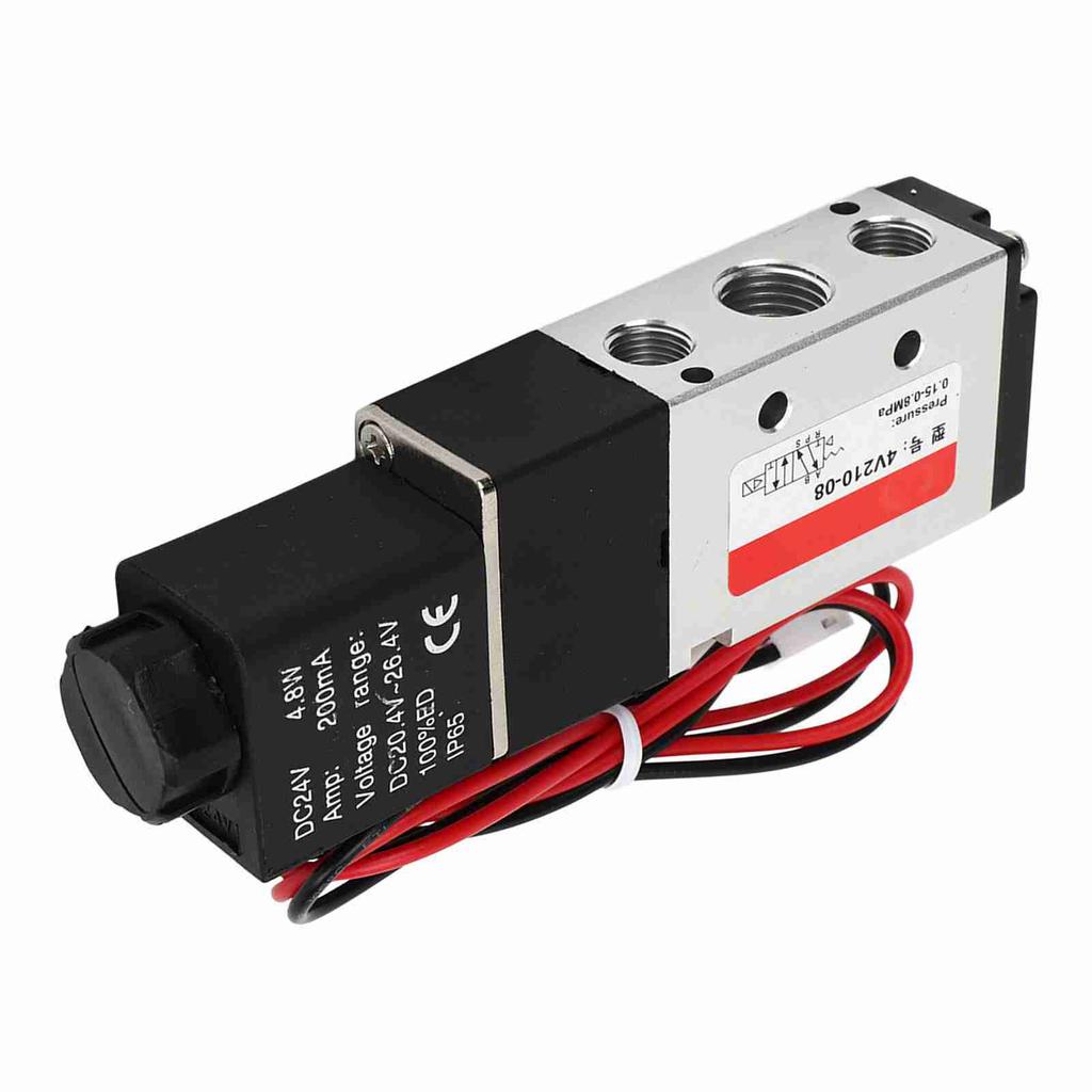 Electric Solenoid Air Valve 4V210 08 5 Way 2 Position Reliable Durable Solenoid Air Valve for Car