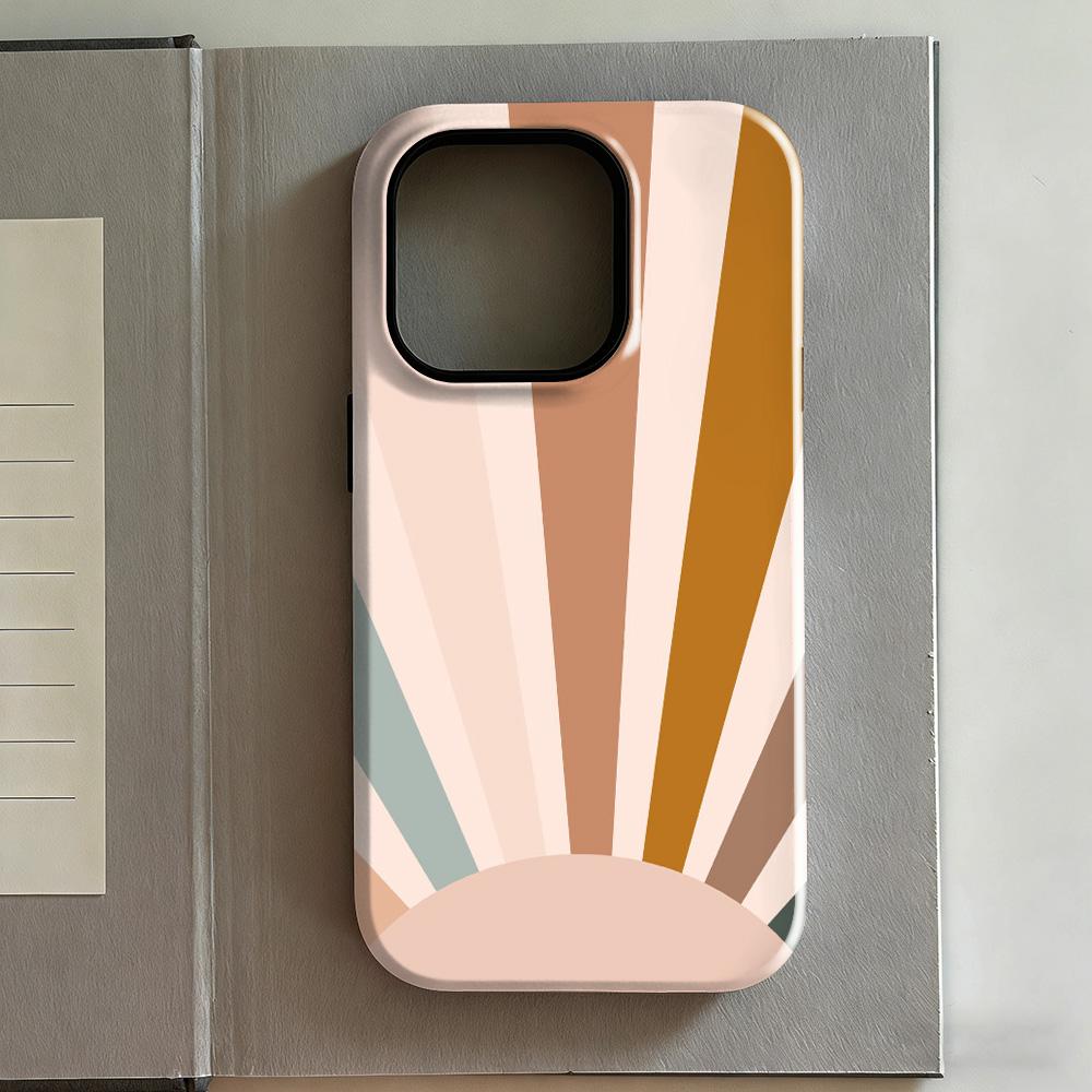 

Clmj Brown Patterned Phone Case For Samsung Galaxy A56 A36 A26 S26 S25 S24 S23 S20FE Ultra 4G 5G Luxury Double-layer Back Cover Samsung A16