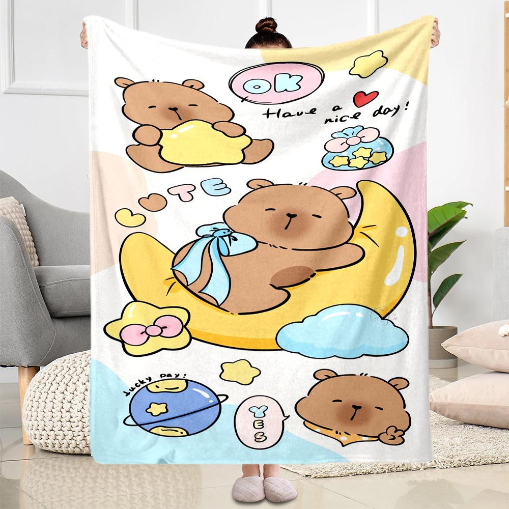 1pc Heart Shaped Bears Blanket Comfortable Soft Lightweight Perfect for Travel Camping Picnics Sofa Office bedroom Gift for Friends