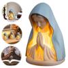 Beleuchtete Marienstatue im Gebet – Christliche religiöse Heimdekoration