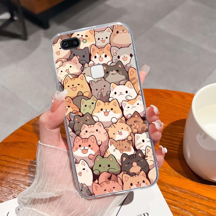 For Vivo X20 Plus X30 X60 X70 X80 Pro X50 Lite Phone Case Cute Panda Pattern Transparent Silicone Dustproof Protective Soft Back Cover For Vivo Casing