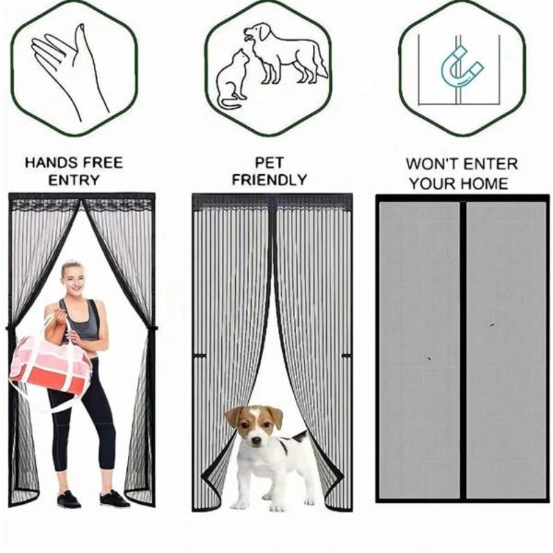 Update Summer Anti-Mosquito Curtain Door Automatic Closing Mosquito Nets for Doors Magnetic Screen Net Sticker Curtain From Mosquitos