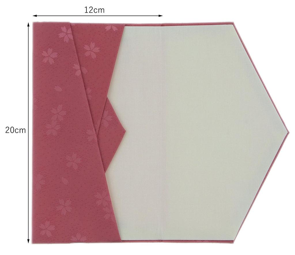 Daiko Sangyo Ester Sakura Silk Fukusa (Cloth Wrapping Cloth) with Gold Envelope, CelebrationCondolence Set, Made in Japan, PinkPurple, 758