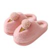 Winter new cartoon cotton slippers women's indoor thick-soled home fluffy shoes wear warm half-drag cotton shoes