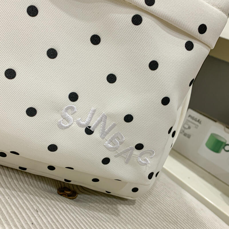 Campus Schoolbag Student Polka Dot Backpack Large Capacity Women's Backpack