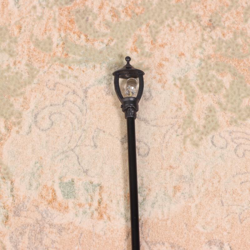 10Pcs Railway Bonsai Micro Landscape Decor For Rail And Building Layout Model Railway Lamppost Led Park Lanterns Lamps