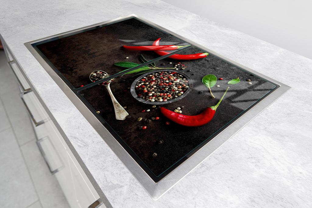 Glass protective plate for stove 2x45x52 Chili