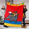 Maisy Mouse Theme Printed Blanket - Perfect for Couch, Bed, Travel & Outdoor Use | Machine Washable, Cozy & Durable.