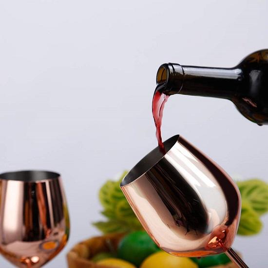 Wine Glasses Unbreakable Copper Plated Unbreakable Wine Glasses Gift For Men Women Product