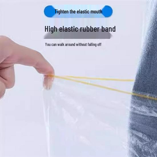 Waterproof Non-Slip Disposable Rain Shoe Covers - Thickened, Wear-Resistant, Long Plastic Isolation for Outdoor Use