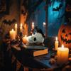 Halloween Sculpture Collectible Figurine Gothic Decoration Home Desktop Horror Atmosphere Decoration Resin Crafts Ornament