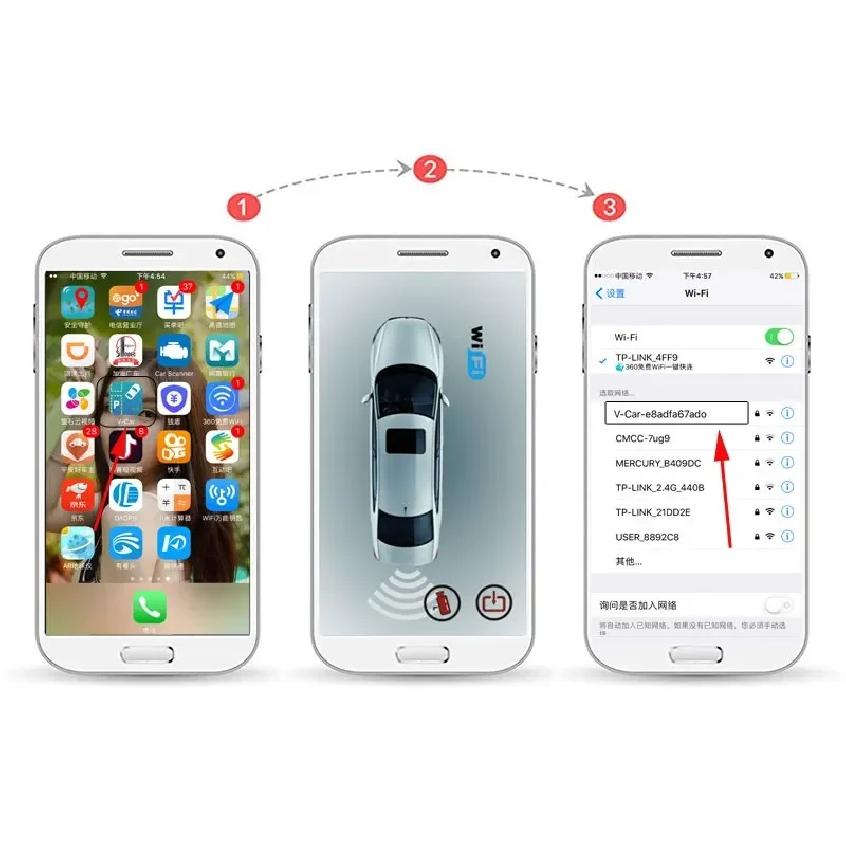 WIFI Reversing Camera Dash Cam Star Night Car Rear View Camera Mini Body Water-proof Tachograph for iPhone and Android