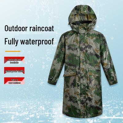 Huajianhu Unisex Camouflage Eendelig Regenpak met Capuchon