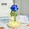 Artificial Rose Flowers Eternal Rose with LED Light Realistic Looking Battery Powered Simulation Rose Flower Holiday Gifts