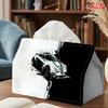 1pc Racing Car Tissue Box with Black & White Racing - Compact Reusable Suitable for for Home, Kitchen, Parties, Picnics, Dorm - Modern Napkin Dispense