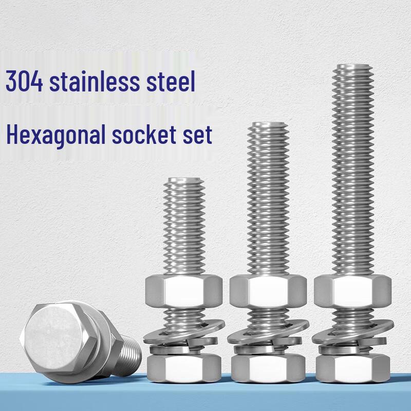 Saizes 304 Stainless Steel Hex Head Screw Bolt Nut Set