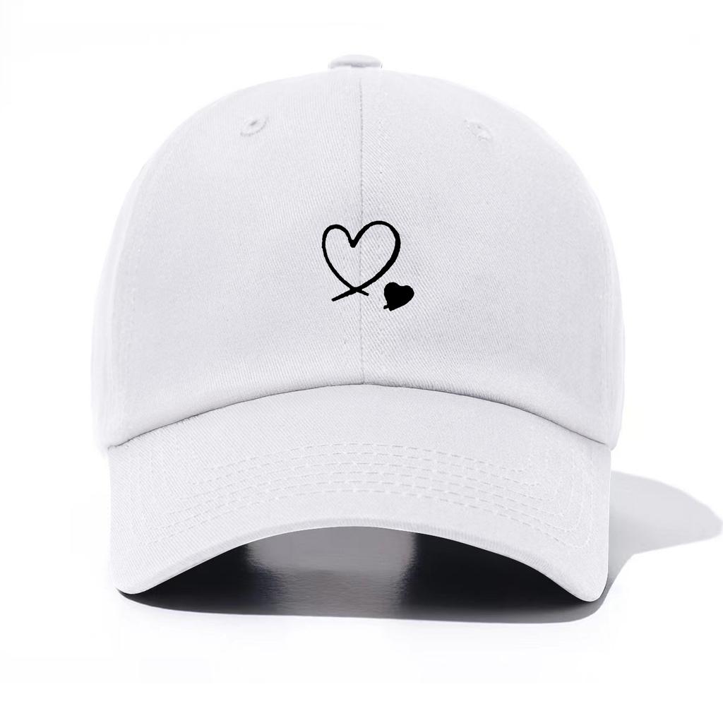 1 Stück Baseballkappe mit Herzmuster für Herren Damen Klassisch Lässig Stilvoll Perfektes Geschenk für Familien und Freunde