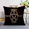 Witch Sun Moon Pentagram Pillow Covers Cartoon Sofa Decorative Home Double-sided Printing Short Plush Cute Cushion Cover