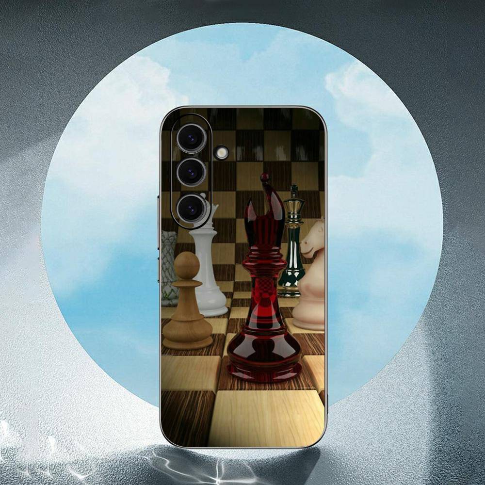 CHESS CHECK MATE For Samsung Galaxy S25 S24 S23 Ultra S22 S21 Plus S20 Black Soft Silicone Protective Case